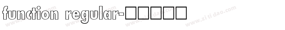 function regular字体转换